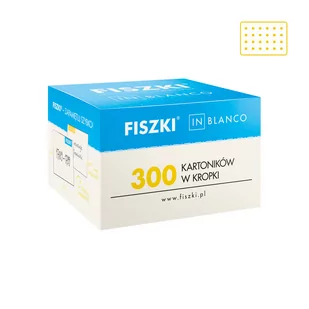 FISZKI in blanco - kremowe kartoniki w kropki - 300 szt. - Pozostałe języki obce - miniaturka - grafika 1