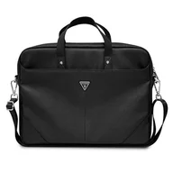 Torebki damskie - Guess Torba GUCB15PSATLK 16" czarny/ black Saffiano Triangle Logo - miniaturka - grafika 1