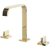 Baterie umywalkowe - Beliani Bateria umywalkowa Bateria umywalkowa złota KAGERA - miniaturka - grafika 1