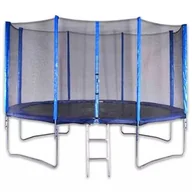 Trampoliny - Spartan Trampolina z siatką ochronną i drabinką - 396 cm, 2 pudełka - miniaturka - grafika 1