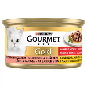 Purina Gourmet Gold łosoś/ kurczak w sosie 85g - Mokra karma dla kotów - miniaturka - grafika 1