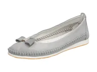Baleriny - Szare skórzane baleriny damskie Vinceza 8658 - miniaturka - grafika 1