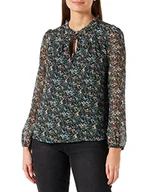 Bluzki damskie - ONLY Damska bluzka Onlditsy L/S Blouse WVN Noos, Balsam Green/Aop: fall Ditsy, S - miniaturka - grafika 1