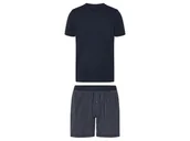 Piżamy męskie - esmara Men Piżama męska z bawełny (Granatowy/niebieski/w paski, S (44/46)) - miniaturka - grafika 1