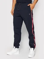 Spodnie sportowe męskie - Tommy Hilfiger Spodnie dresowe Tape MW0MW21282 Granatowy Regular Fit - miniaturka - grafika 1