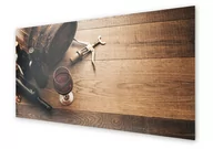 Dekoracje domu - Panel kuchenny HOMEPRINT Lampka czerwonego wina 120x60 cm - miniaturka - grafika 1