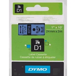 Dymo Taśma D1-24mm/7m, czarny/niebieski S0720960 - Tablice BHP - miniaturka - grafika 7