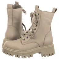 Botki damskie - Botki Beżowe 22369 (NE308-c) Nessi - miniaturka - grafika 1