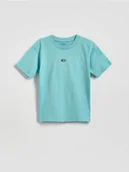 Koszulki dla chłopców - Reserved - Bawełniany t-shirt - miętowy - miniaturka - grafika 1