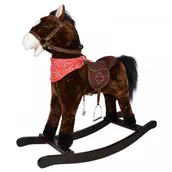 Zabawy w naśladowanie dorosłych - INTERAKTYWNY PLUSZOWY KOŃ ANDALUZYJSKI BUJANY KONIK NA BIEGUNACH BUJAK - miniaturka - grafika 1