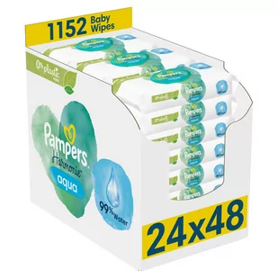 Pampers Chusteczki nawilżane Harmonie Aqua 24x48 szt. - Chusteczki nawilżane - miniaturka - grafika 1
