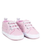 Buty dla dziewczynek - Buciki niemowlęce niechodki gumki z gwiazdkami 0-6 miesięcy - miniaturka - grafika 1