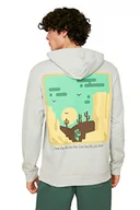 Bluzy męskie - Trendyol Męska bluza z nadrukiem normalnym dopasowaniem, szara, S, Szary, S - miniaturka - grafika 1