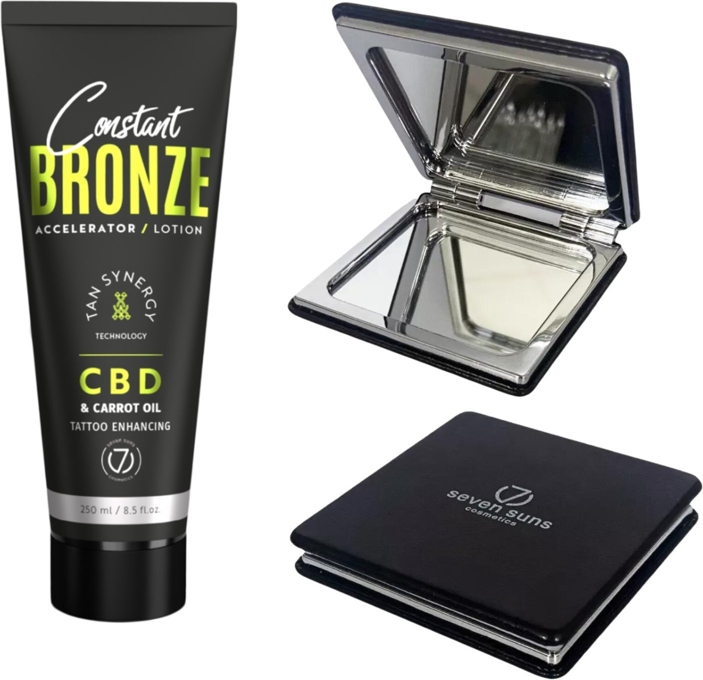 7suns Constant Bronze CBD&Carrot Oil Accelerator Lotion 250ml + Podwójne Lusterko Gratis