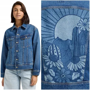 Lee LOOSE RIDER JACKET luźna damska katana kurtka jeansowa nadruk z tyłu XL - LEE - Kurtki damskie Lee LOOSE RIDER JACKET luźna damska katana kurtka jeansowa nadruk z tyłu XL - LEE - Kurtki damskie - miniaturka - grafika 1