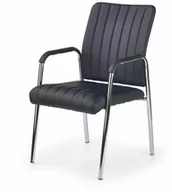 Fotele i krzesła biurowe - fotel Konferencyjny Halmar VIGOR czarny - miniaturka - grafika 1