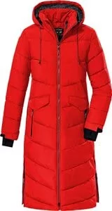 Płaszcze damskie - Killtec Damski płaszcz zimowy/płaszcz o wyglądzie puchu z kapturem KOW 62 WMN QLTD CT, czarny, 36, 38642-000 - grafika 1