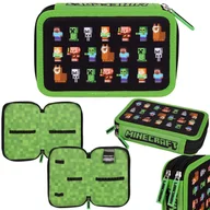 Piórniki - Minecraft Piórnik DWUKLAPOWY bez wyposażenia DLA GRACZA, ROZKŁADANY piórnik szkolny dla chłopca - miniaturka - grafika 1