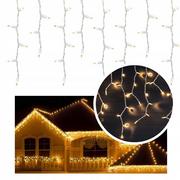 Oświetlenie świąteczne - SOPLE 500LED LAMPKI ZEWNĘTRZNE 22M GRUBE FLASH KURTYNA GIRLANDA ŚWIETLNA - miniaturka - grafika 1
