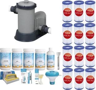 WAYS - Pielęgnacja basenu - Pakiet Medium Deluxe i pompa filtrująca 5678 l/u oraz 12 filtrów typu III - Baseny ogrodowe - miniaturka - grafika 1