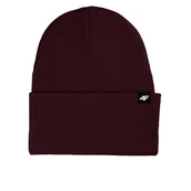 Czapki i chusty sportowe męskie - Czapka 4F WAW24ACAPU51250S - bordowa - miniaturka - grafika 1