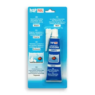 Silikon czarny Happet 50ml - Podłoże do akwarium - miniaturka - grafika 1