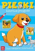 Kolorowanki, wyklejanki - Pieski. Kolorowa przygoda - Katarzyna Maćkowiak - miniaturka - grafika 1