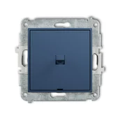 Wyłączniki światła i elektryczne - Wyłącznik pojedynczy dźwigniowy Karlik MINI - navy blue - miniaturka - grafika 1