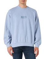 Bluzy męskie - Wrangler Męska bluza z logo Crew, Kentucky Blue, 4XL - miniaturka - grafika 1