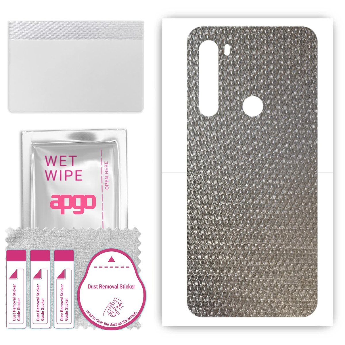 Folia naklejka skórka strukturalna na TYŁ do HTC U20 5G - Aluminium krople - apgo SKINS