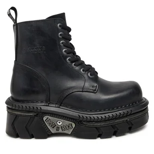 Glany NEW ROCK M-MILI084N-S6 Czarny - Glany damskie - miniaturka - grafika 1