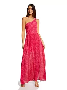 Morgan damska długa sukienka na ramię z nadrukiem RAMIR różowa T38, Fluorescencyjny róż, 36 - Sukienki - miniaturka - grafika 1