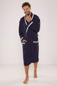 Szlafroki męskie - Luksusowy szlafrok męski Bruno w kolorze niebieskim XL - miniaturka - grafika 1