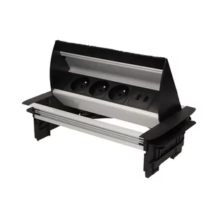 Orno Gniazda wpusz w blat 3x2P+Z, USBx2 ze szczot.1,8m OR-AE-1362 - Gniazdka elektryczne - miniaturka - grafika 1
