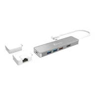 Huby USB - j5create JCD375 huby i koncentratory USB 3.2 Gen 2 (3.1 Gen 2) Type-C 10000 Mbit/s Srebrny, Biały - miniaturka - grafika 1