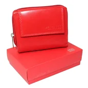 Portfele - Portfel Damski Skóra Licowa CAVALDI PP-902-SCL CZERWONY RFID Suwak Na Zewnątrz Kuferek 13 x 10x 3 [cm] - miniaturka - grafika 1