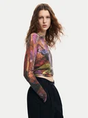 Swetry damskie - Desigual Sweter Camo Petals 24WWJF75 Kolorowy Regular Fit - miniaturka - grafika 1