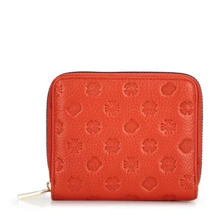 Damski portfel skórzany w tłoczenie pomarańczowy - Portfele Damski portfel skórzany w tłoczenie pomarańczowy - Portfele - miniaturka - grafika 1
