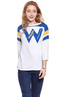 Bluzki damskie - Wrangler, Bluzka damska, B&Y Ls Loose Tee White W723Lea12, rozmiar M - miniaturka - grafika 1
