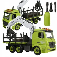 Samochody i pojazdy dla dzieci - Ciężarówka Dźwig Do Rozkręcania Skręcania Na Prezent Dla Chołpca - miniaturka - grafika 1