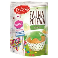 Ciasta i półprodukty do ciast - Delecta Fajna polewa zielona do dekoracji wypieków 80 g - miniaturka - grafika 1