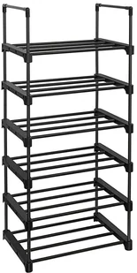 Metalowy czarny na buty stojak z 6 półkami F6-G27 - Szafki na buty Metalowy czarny na buty stojak z 6 półkami F6-G27 - Szafki na buty - miniaturka - grafika 1
