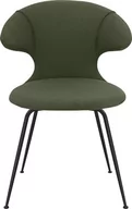 Fotele i krzesła ogrodowe - Krzesło Time Flies zielone na czarnych nogach - miniaturka - grafika 1