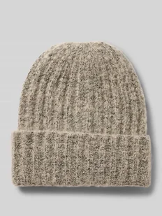 Czapka beanie z prążkowanej dzianiny model ‘PYRON’ - Czapki damskie - miniaturka - grafika 1