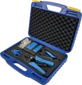 Zestawy narzędziowe - Alantec Specjalistyczny zestaw narzędzi instalatorskich w walizce tester, nóż LSA, zaciskarka, stripper, obcinaczki NI059 - miniaturka - grafika 1