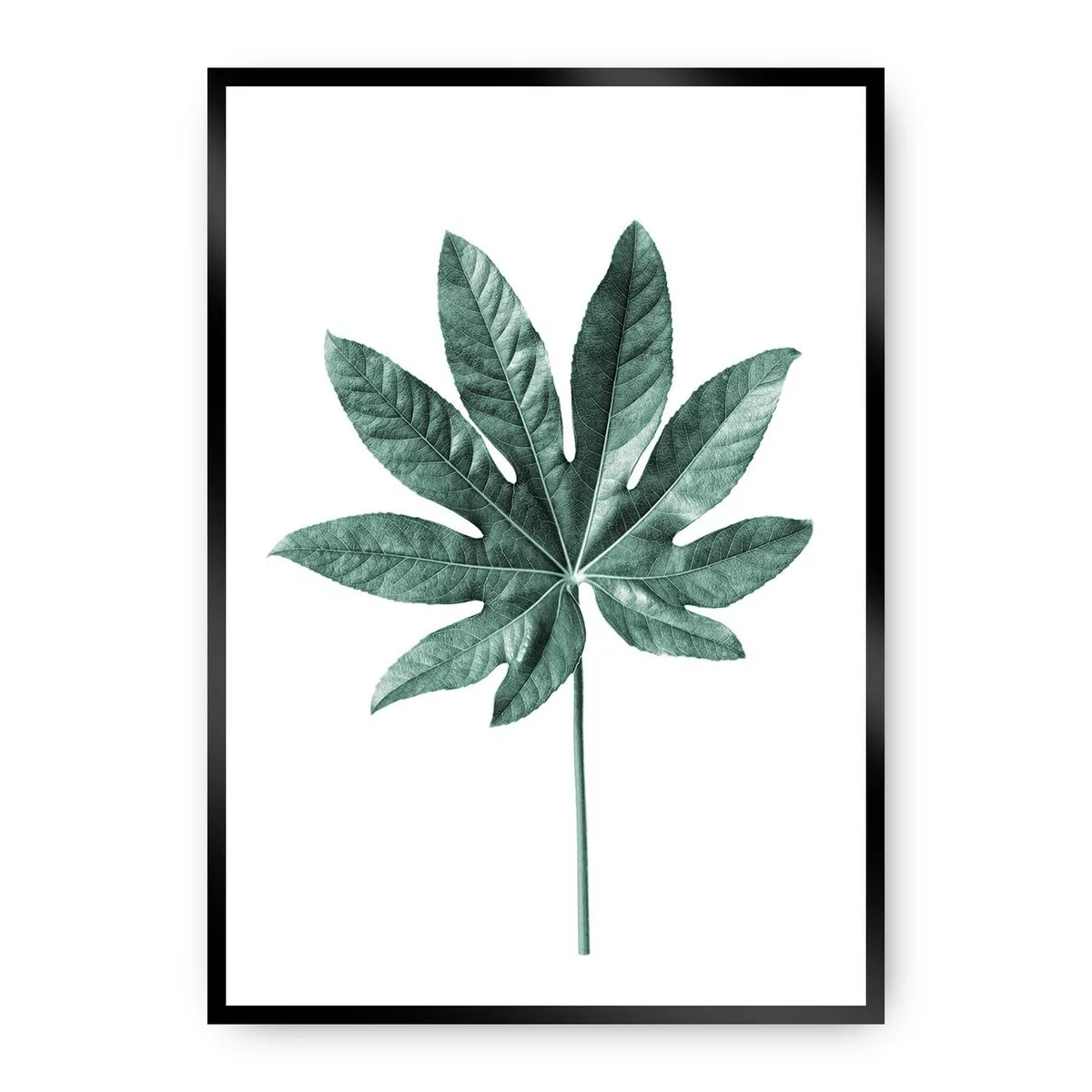 Dekoria Dekoria Plakat Leaf Emerald Green 70 x 100 cm Ramka Czarna 223E-000-01