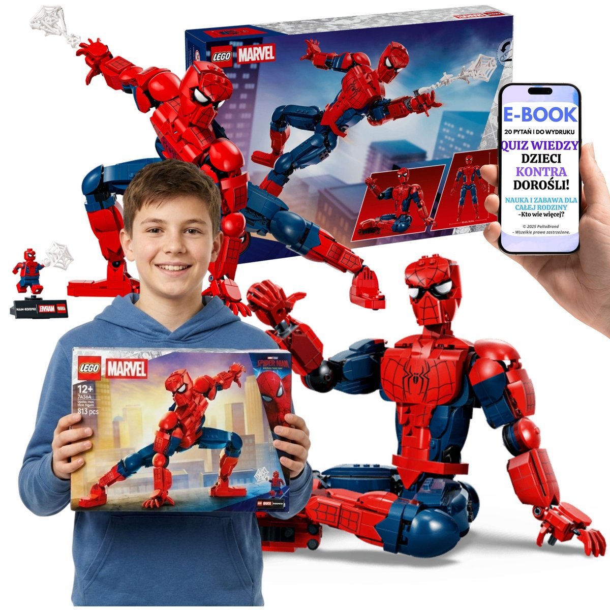 LEGO Marvel Super Heroes 76346 Spider-Man Figurka Ruchoma Klocki Marvel + E-BOOK-2
