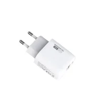 Ładowarki do telefonów - Ładowarka sieciowa 3A 18W USB, USB Typu-C + kabel do iPhone szybkie ładowanie SOMOSTEL QC3.0 SMS-Q01 Biały - miniaturka - grafika 1