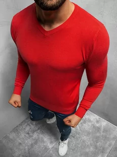 Sweter męski ciemno-czerwony OZONEE TMK/YY03/6 - Ozonee - Swetry męskie - miniaturka - grafika 1