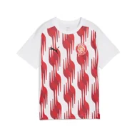 Odzież sportowa dziecięca - Młodzieżowa koszulka przedmeczowa z krótkim rękawem Girona FC PUMA White Red - miniaturka - grafika 1